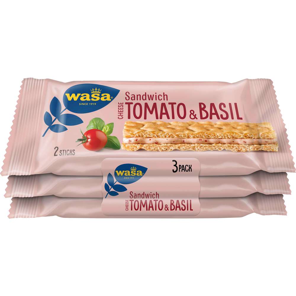 Produktabbildung Wasa Knäckebrot Sandwich, Cheese Tomato & Basil
