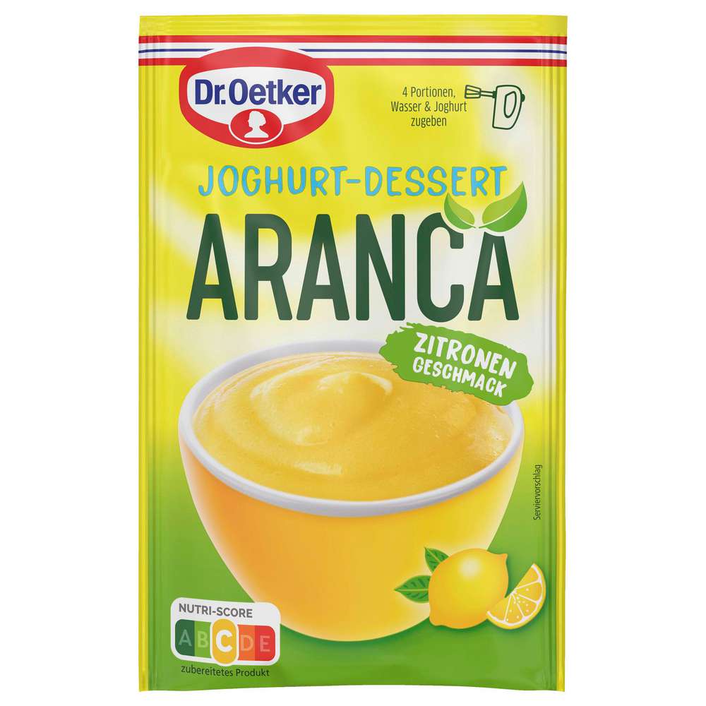 Produktabbildung Dr. Oetker Joghurt Dessert Aranca, Zitrone