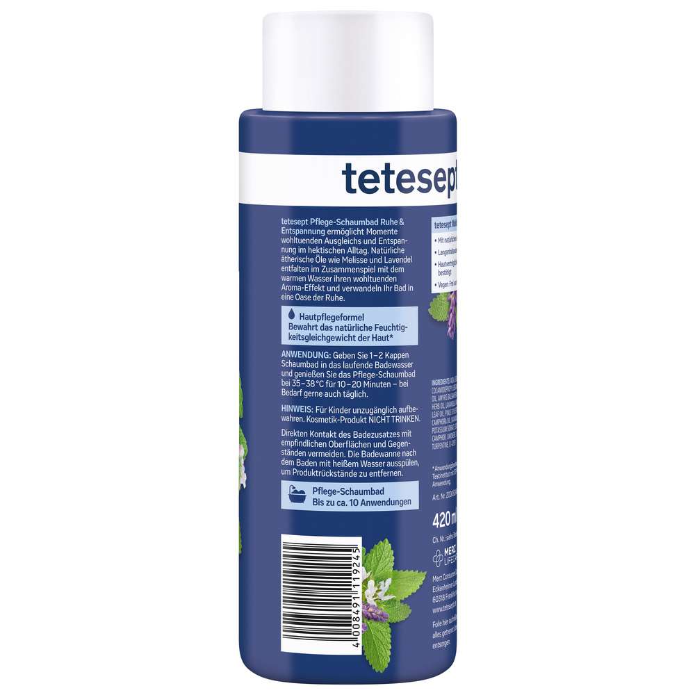 Produktabbildung tetesept Schaumbad, Ruhe & Entspannung