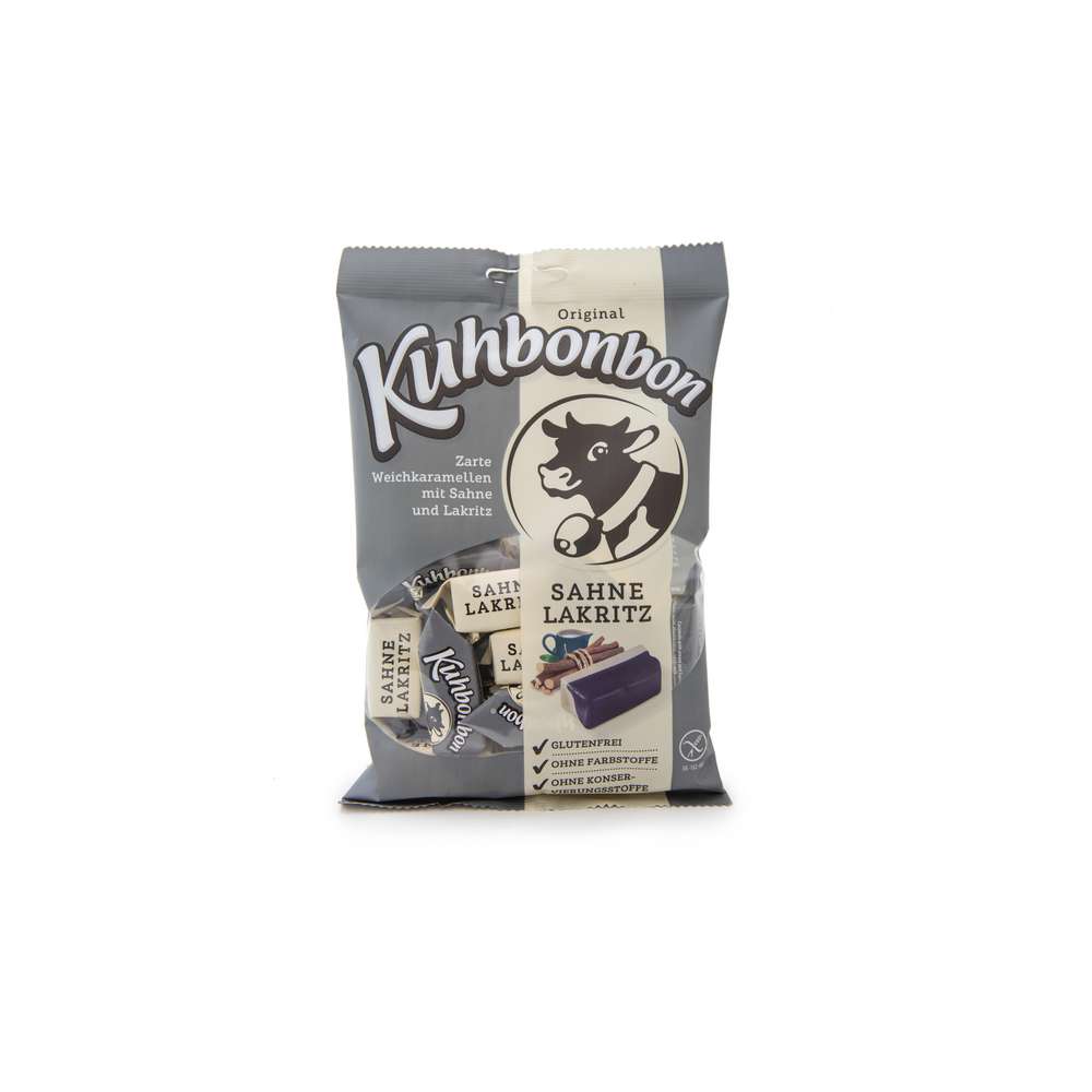 Produktabbildung Kuhbonbon Weichkaramellen, Sahne-Lakritz
