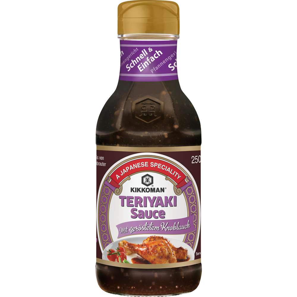 Produktabbildung Kikkoman Teriyaki Sauce mit geröstetem Knoblauch