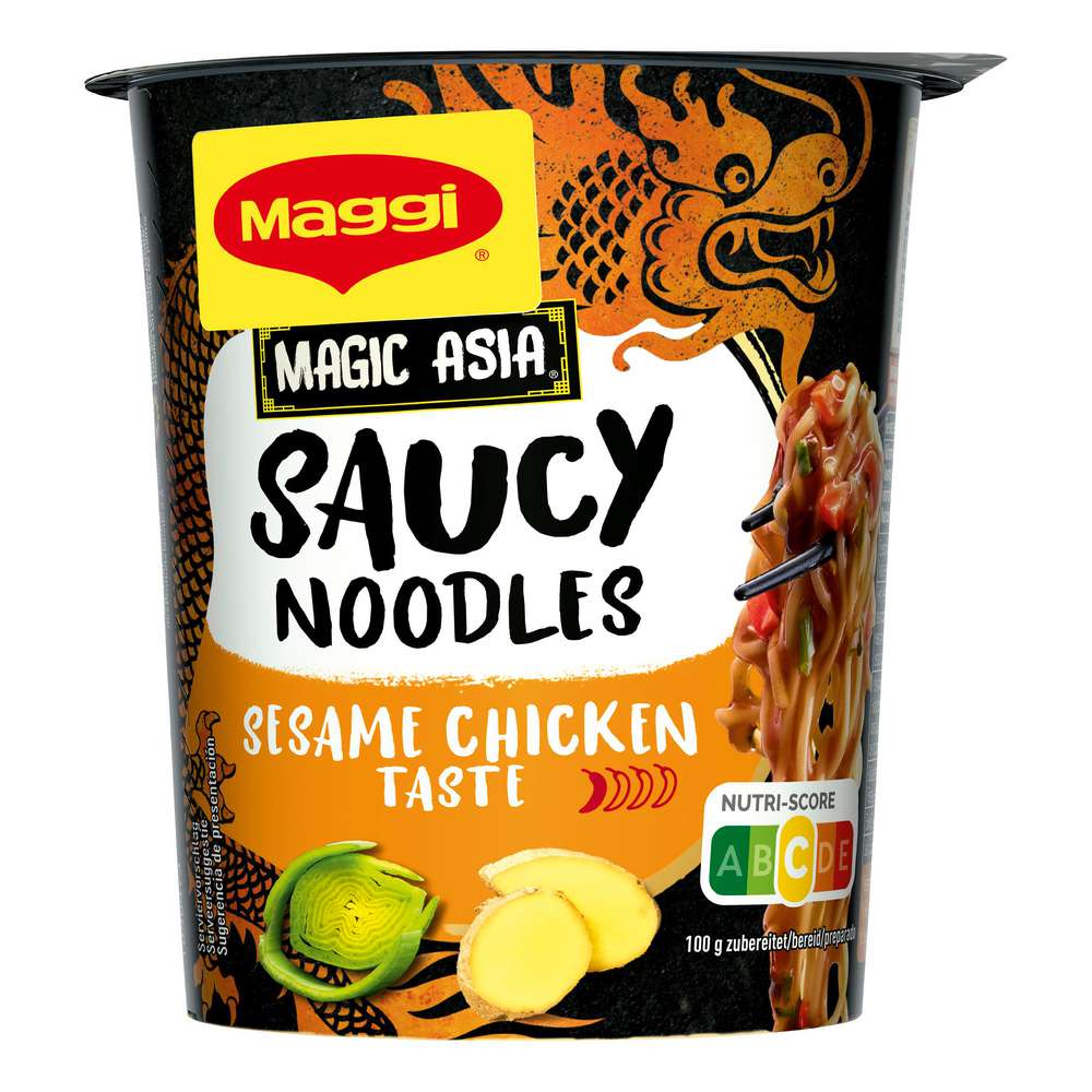 Produktabbildung Maggi Magic Asia Saucy Noodles, Sesam Chicken