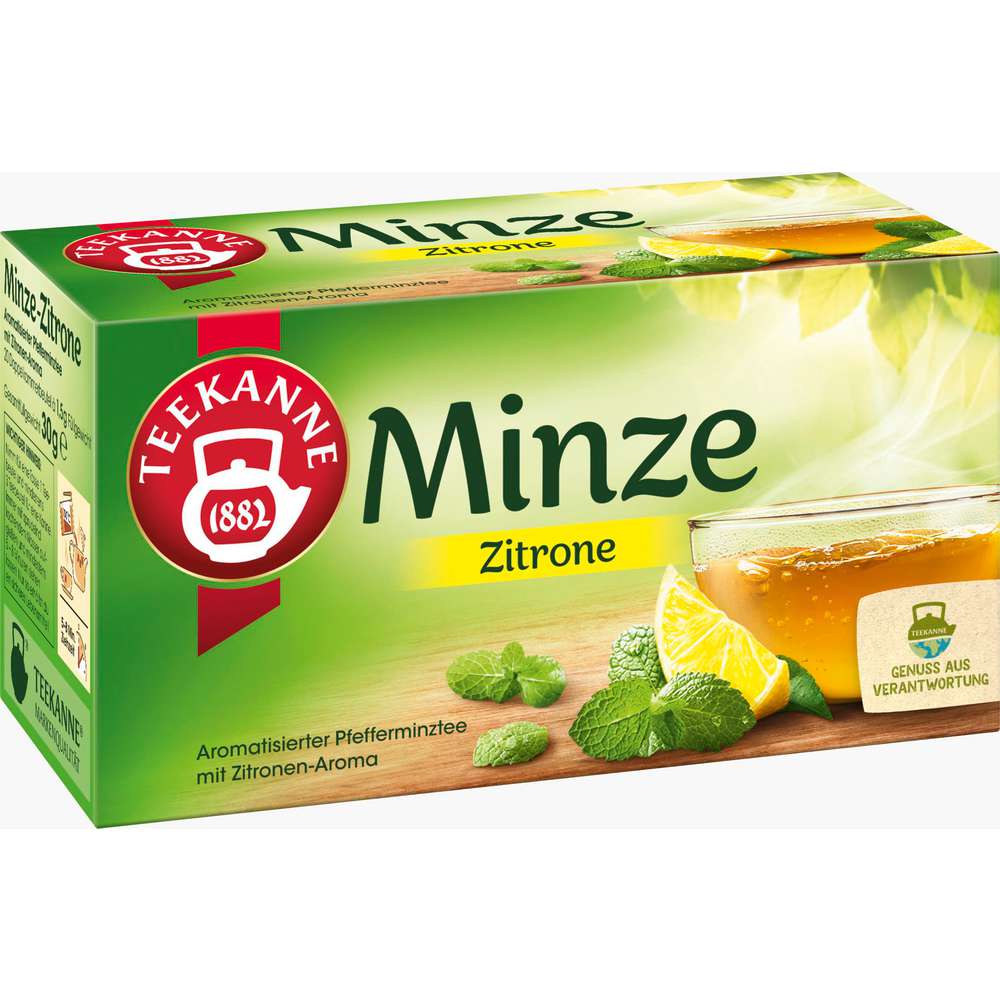 Produktabbildung Teekanne Kräutertee Minze mit Zitrone