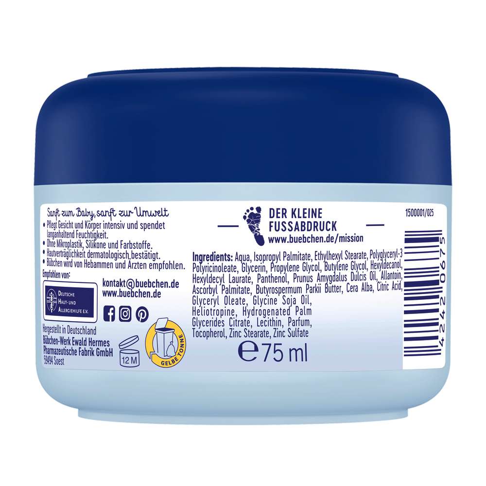 Produktabbildung Bübchen Baby Pflege Creme, sensitiv