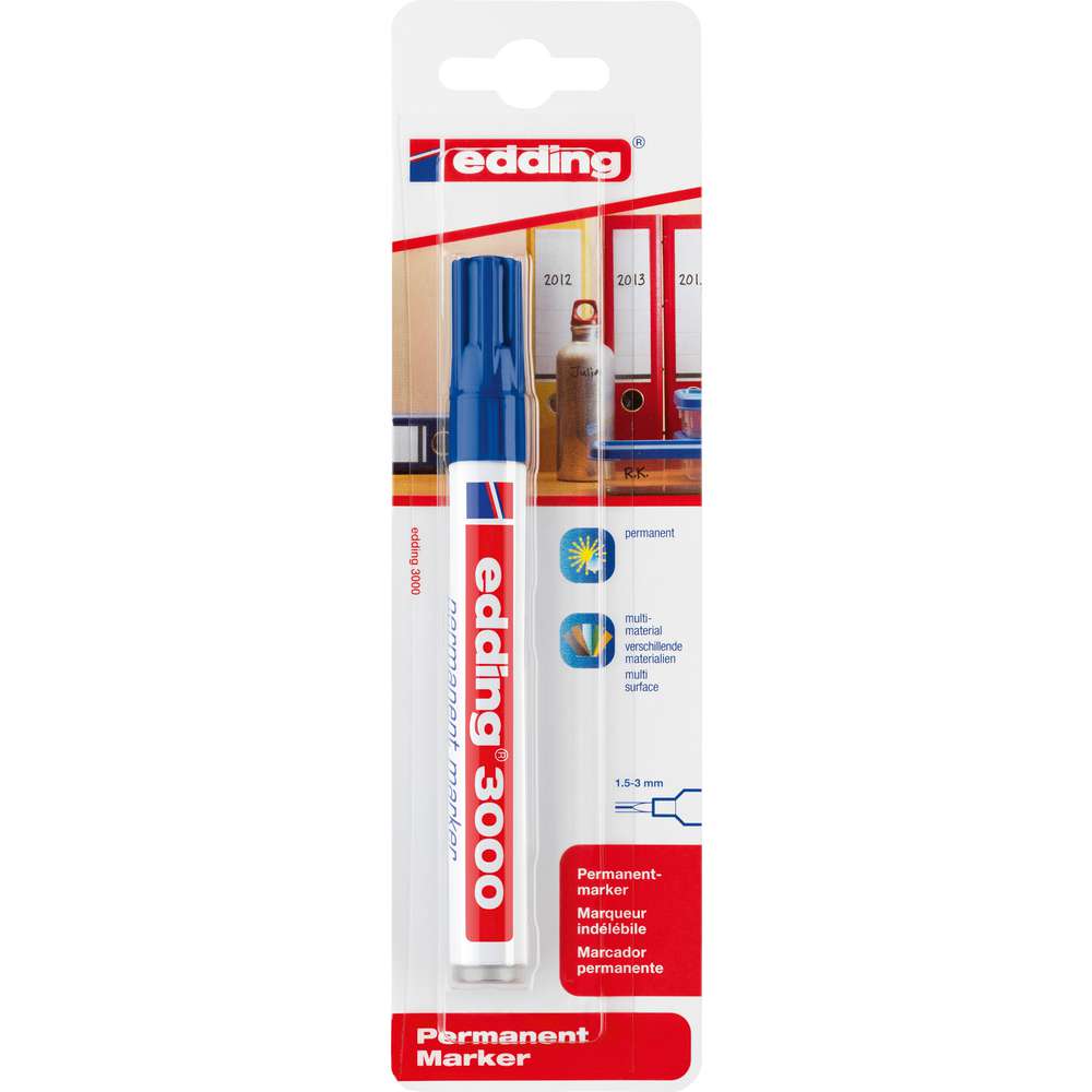 Produktabbildung Edding Permanent Marker 3000, blau