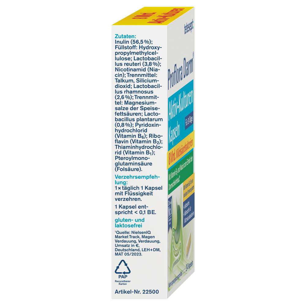 Produktabbildung tetesept Proflora Darm, Aktiv-Kulturen Kapseln