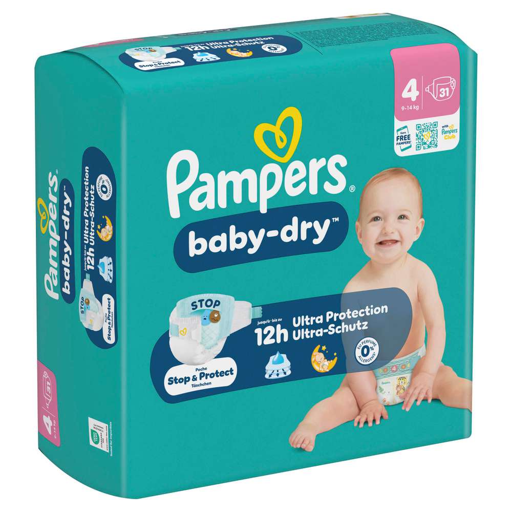 Produktabbildung Pampers Windeln Baby Dry Gr.4 9-14 kg