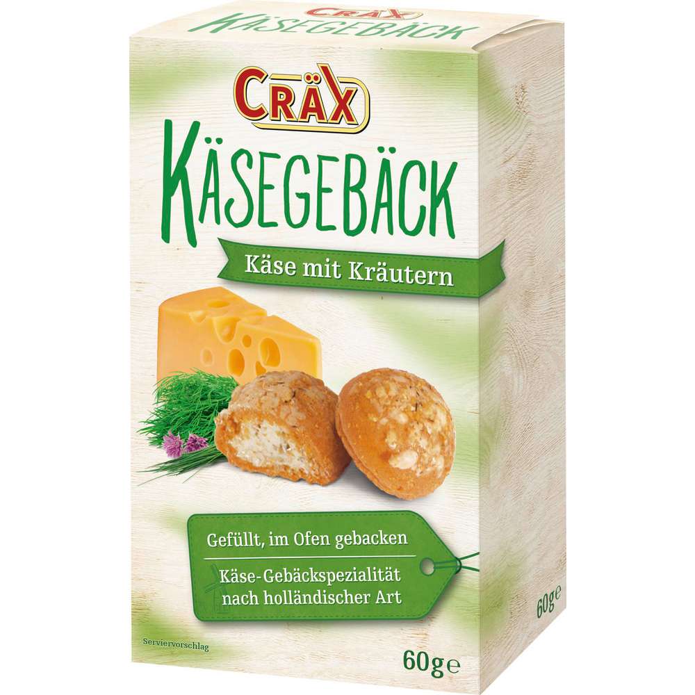 Produktabbildung Cräx Käsegebäck Cracker, Käse & Körnern