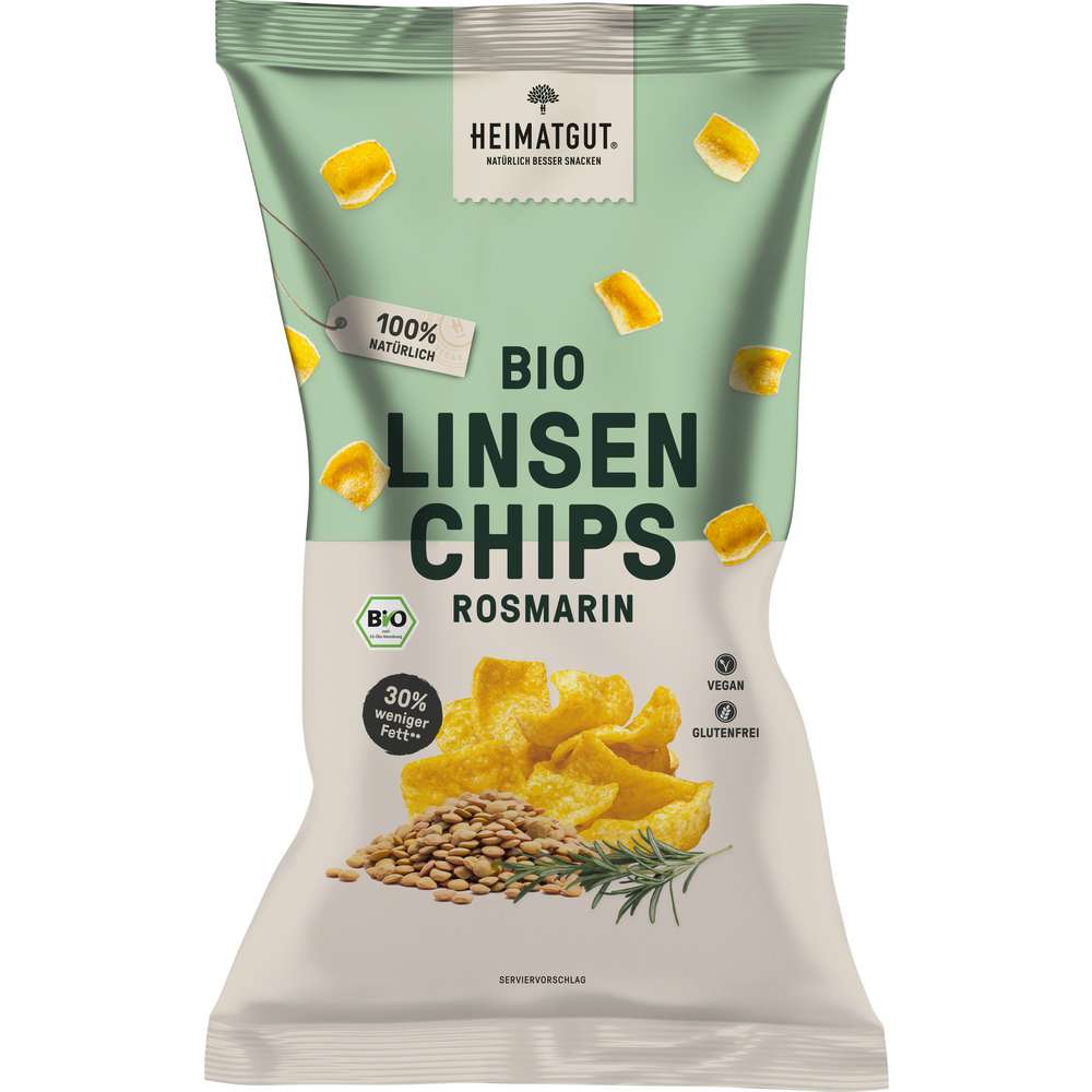 Produktabbildung Heimatgut Bio Linsenchips, Rosmarin