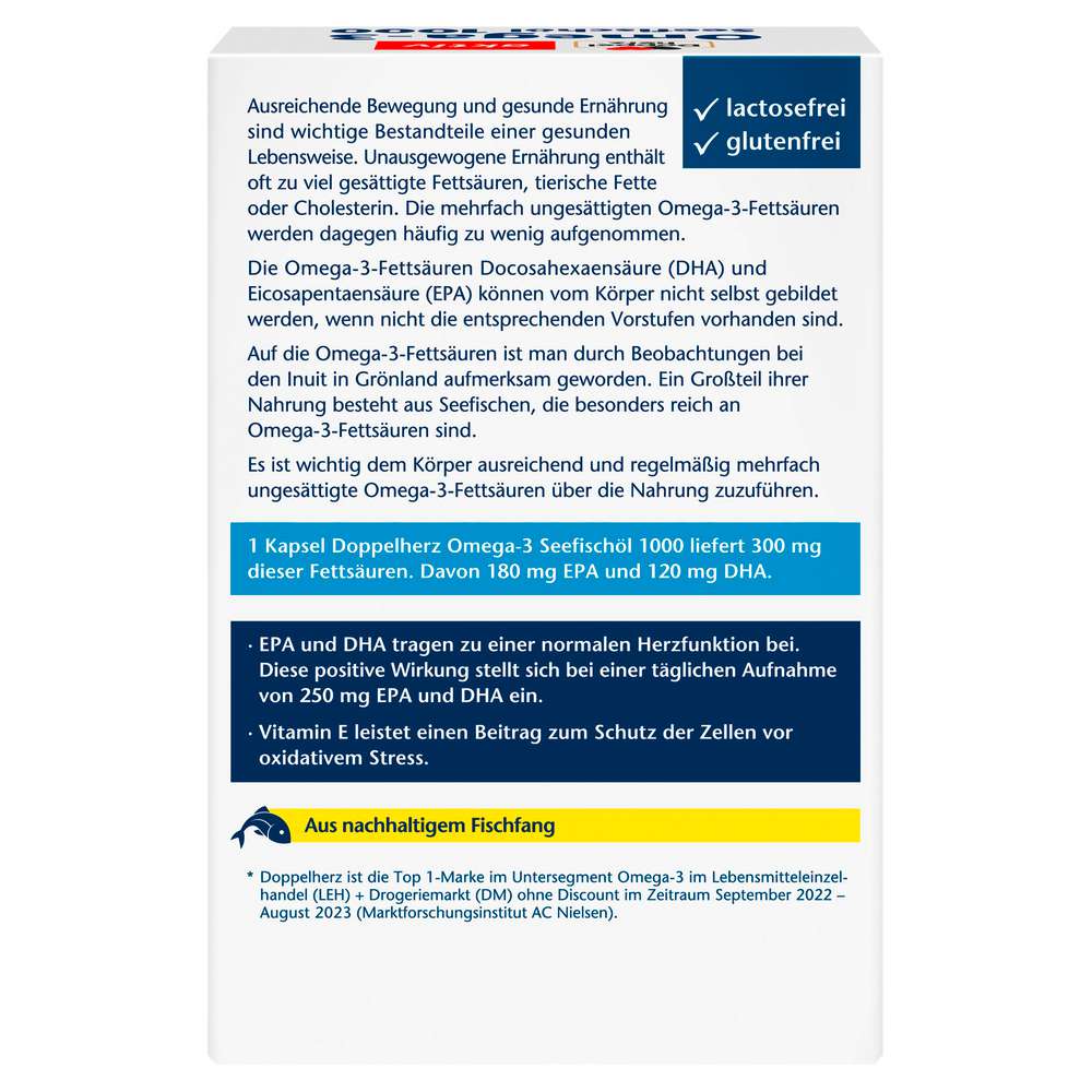 Produktabbildung Doppelherz Omega-3 Seefischöl 1000 Kapseln