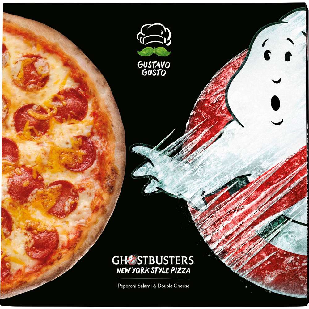 Produktabbildung Gustavo Gusto Pizza Ghostbusters , Peperoni Salami & Double Cheese 