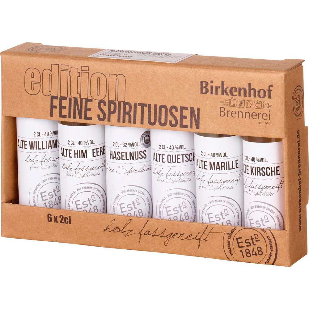 Produktabbildung Birkenhof Tasting-Set Feine Spirituosen 6 x 0,02l