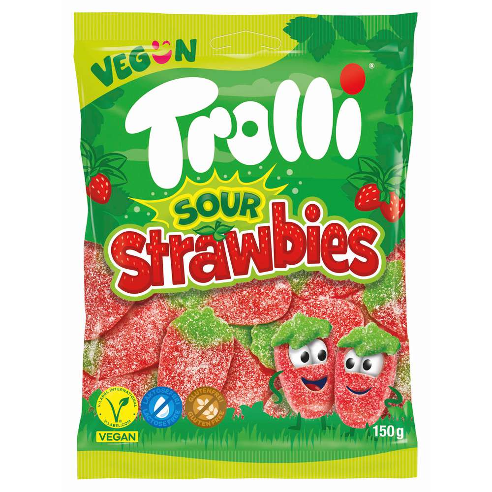 Produktabbildung Trolli Fruchtgummi, Sour Strawbies