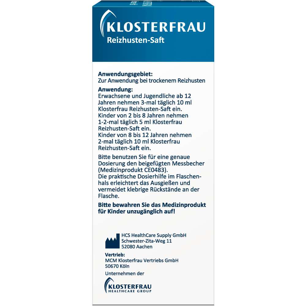 Produktabbildung Klosterfrau Reizhusten-Saft