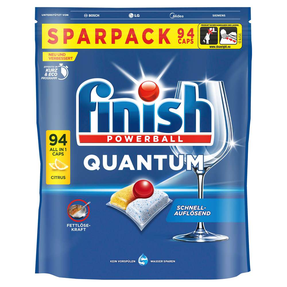 Produktabbildung Finish Spülmaschinen-Caps Quantum Citrus