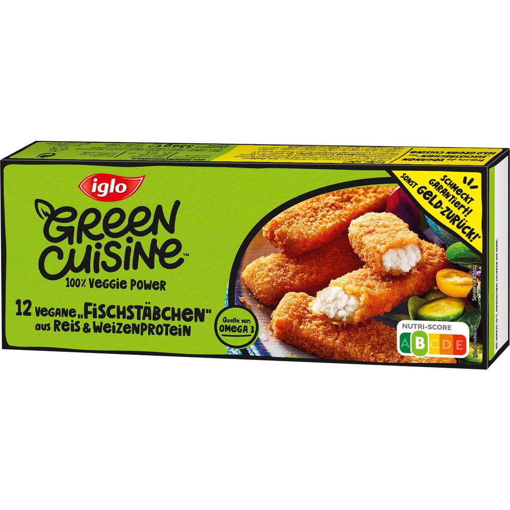 Produktabbildung Iglo Vegane Fischstäbchen Green Cuisine, tiefgekühlt