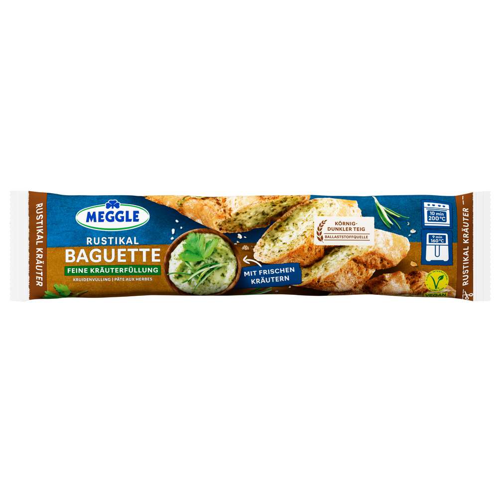 Produktabbildung Meggle Baguette Rustikal, mit feiner Kräuterfüllung 