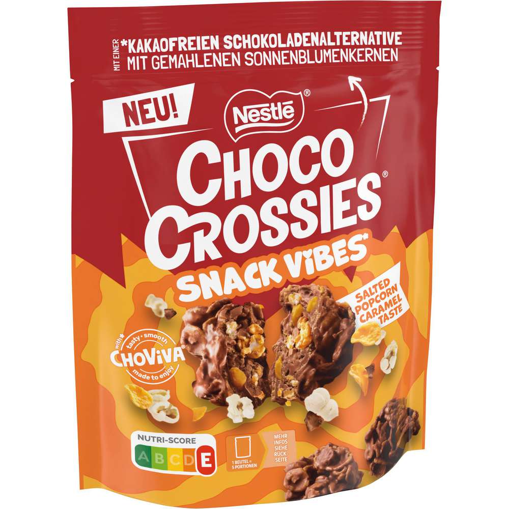 Produktabbildung Nestle Choco Crossies Snack Vibes, Salted Popcorn Caramel