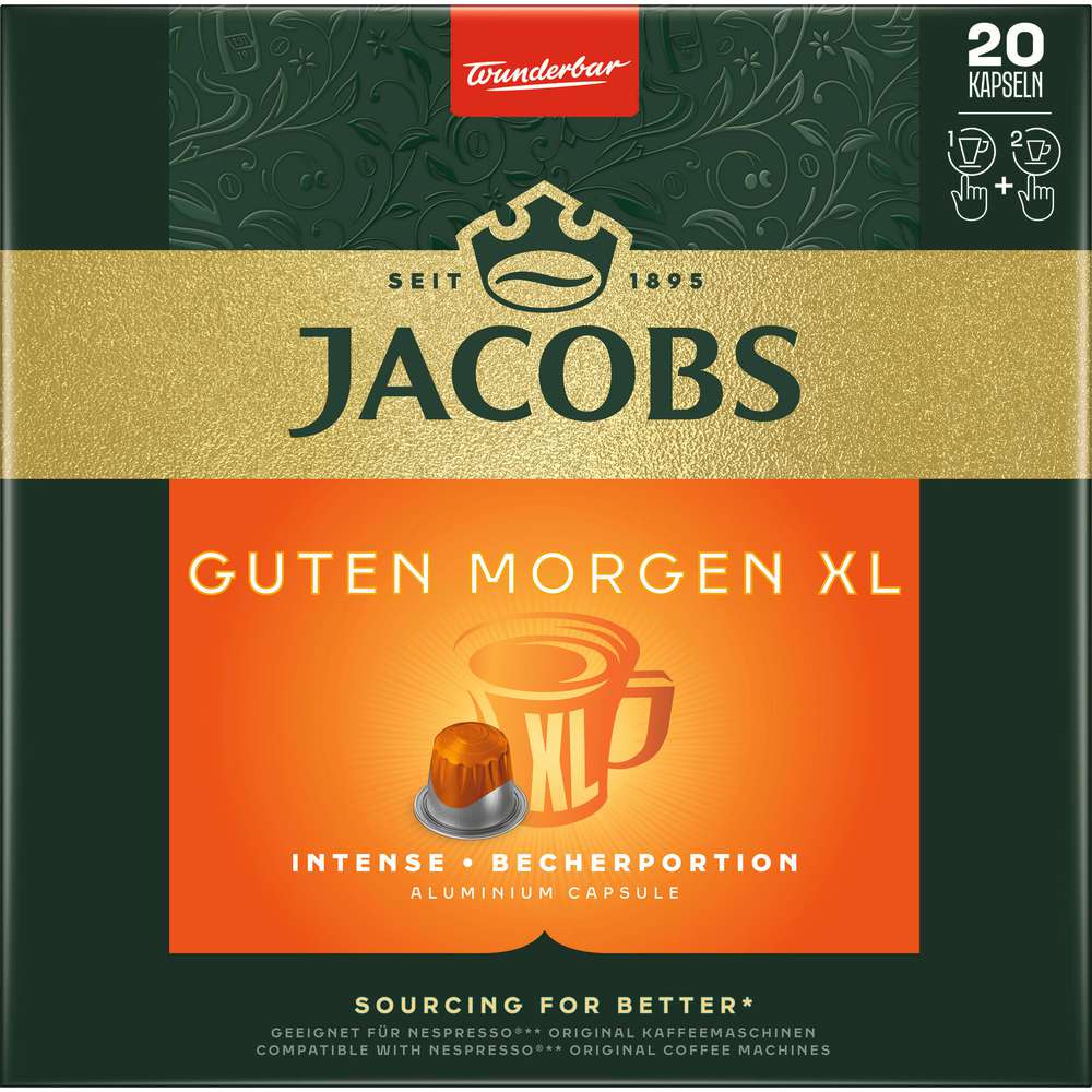 Produktabbildung Jacobs Kaffee-Kapseln Guten Morgen Intense XL