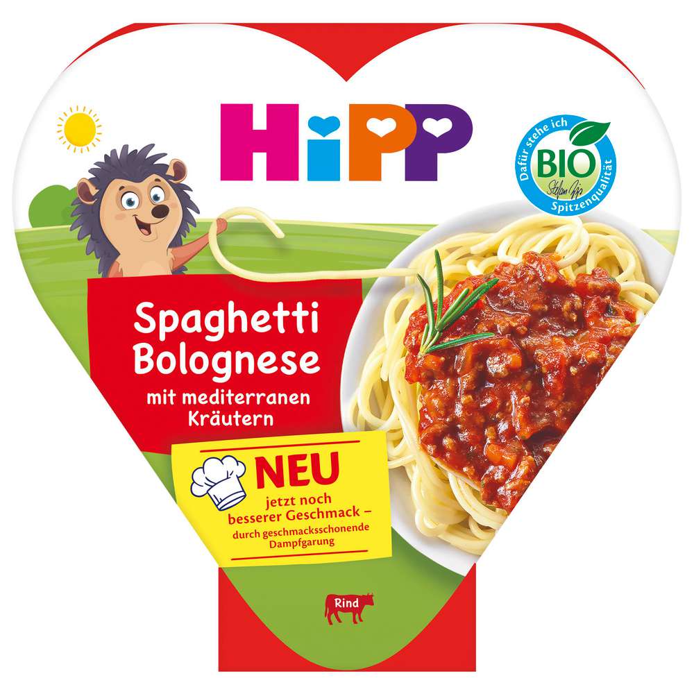 Produktabbildung Hipp Baby Pasta Menü, Spaghetti Bolognese
