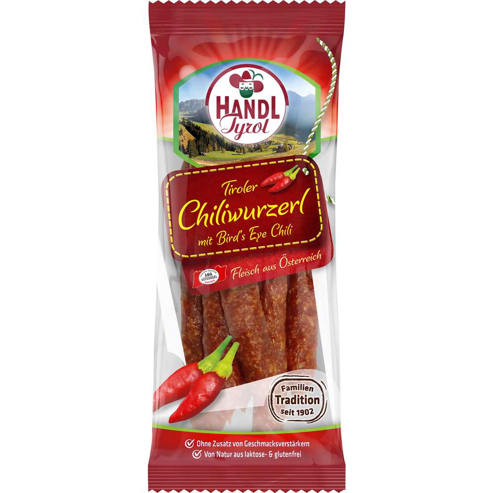 Produktabbildung Handl Tyrol Chili-Kaminwurzerl, extra scharf