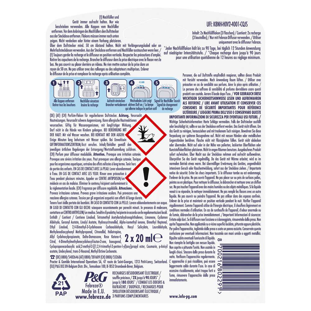 Produktabbildung Febreze Duftstecker 3 Volution Nachfüller, Goldene Orchidee