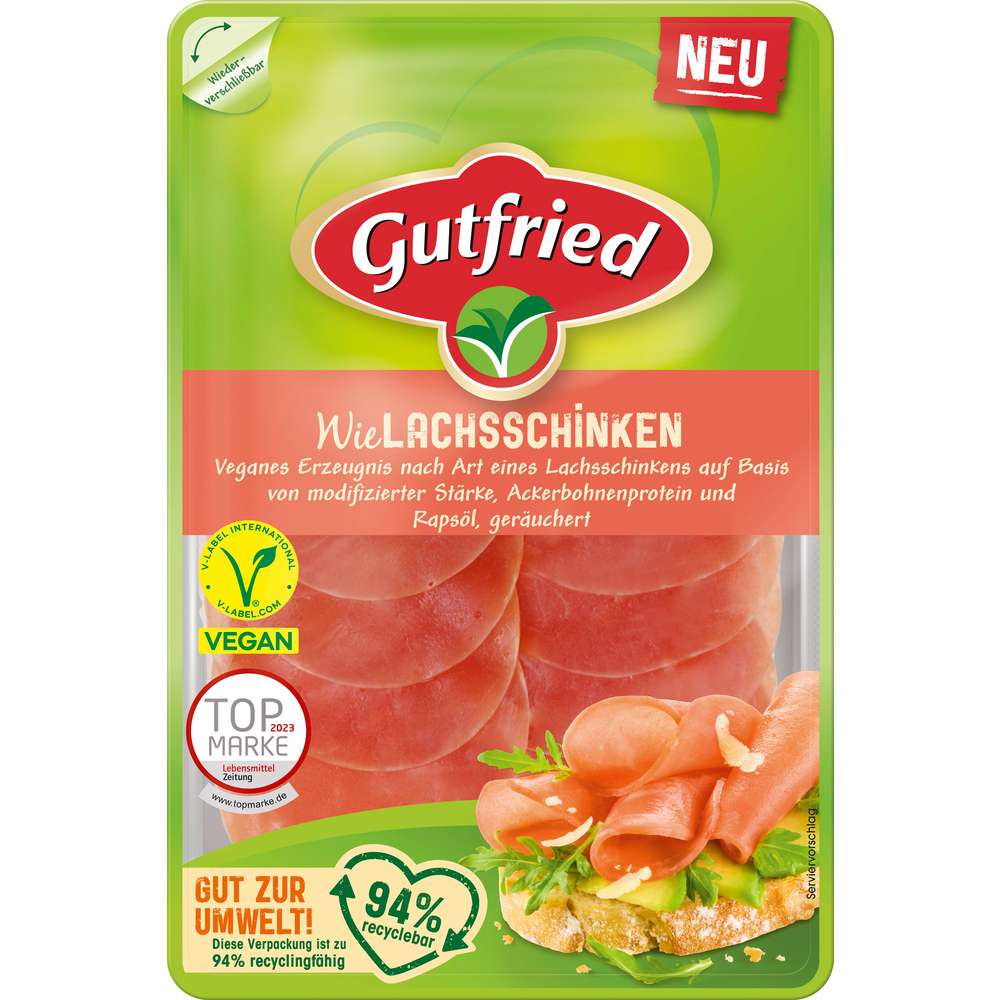 Produktabbildung Gutfried Lachsschinken Klassik, vegan