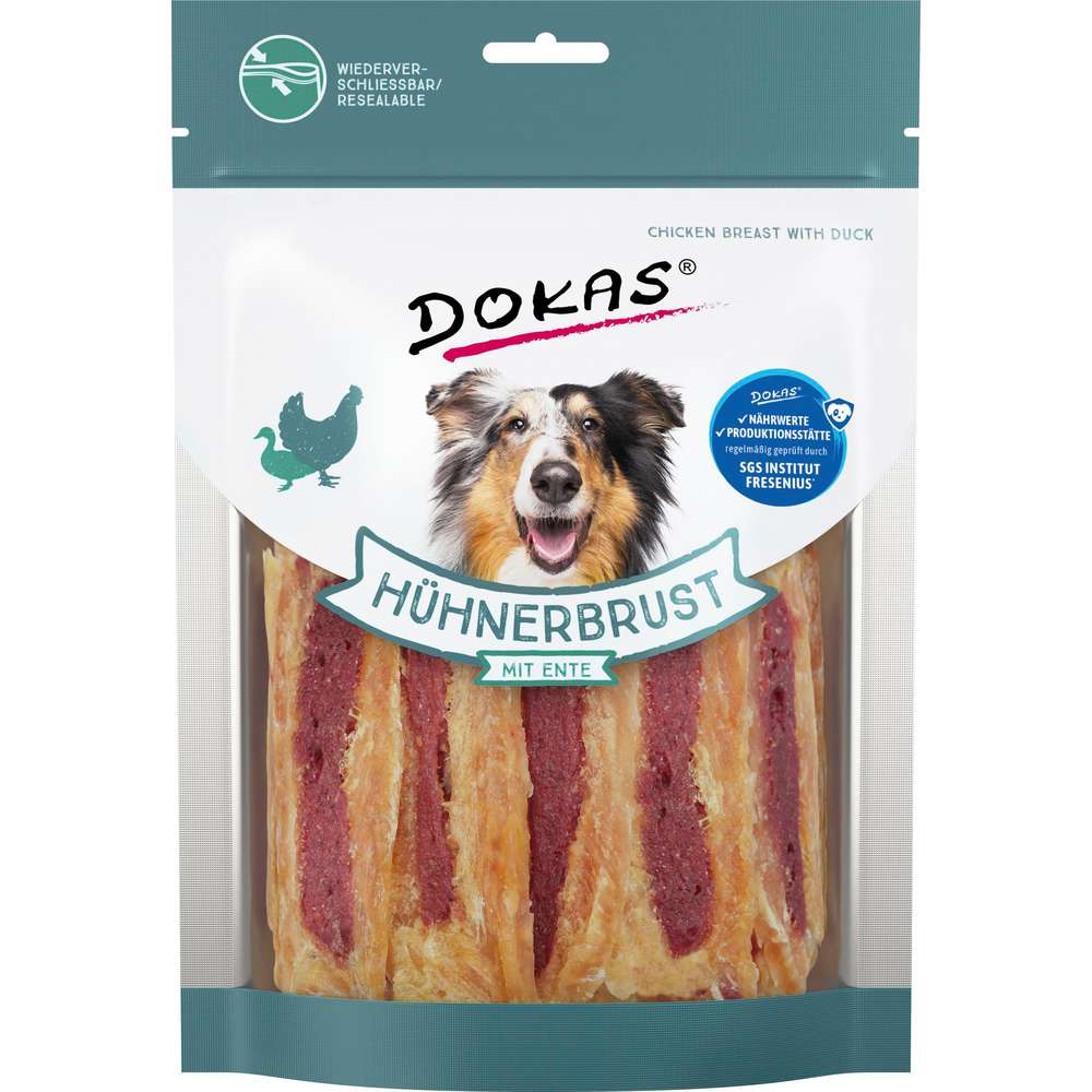 Produktabbildung Dokas Hunde-Snack Hühnerbrust, Ente