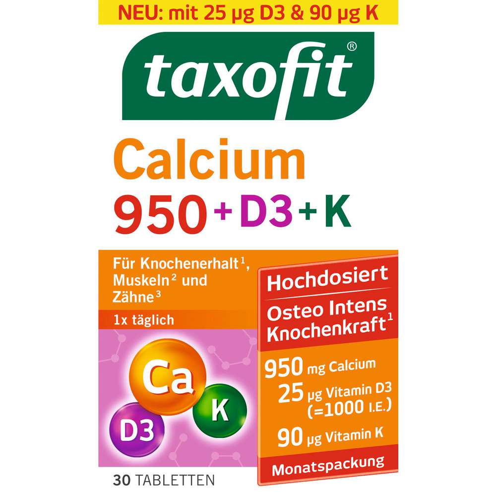 Produktabbildung Taxofit Calcium 950+D3+K