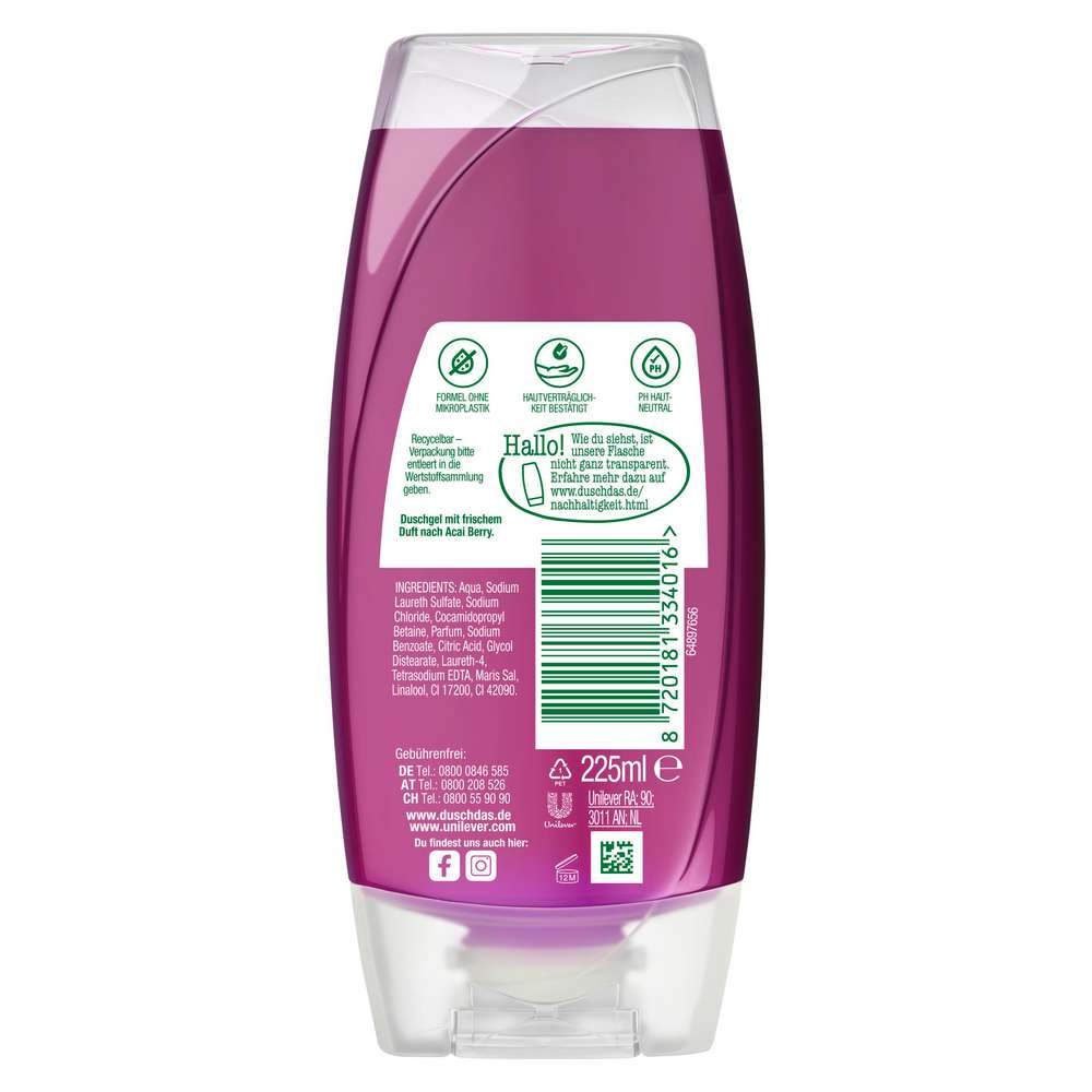 Produktabbildung Duschdas Duschgel, Acai Berry
