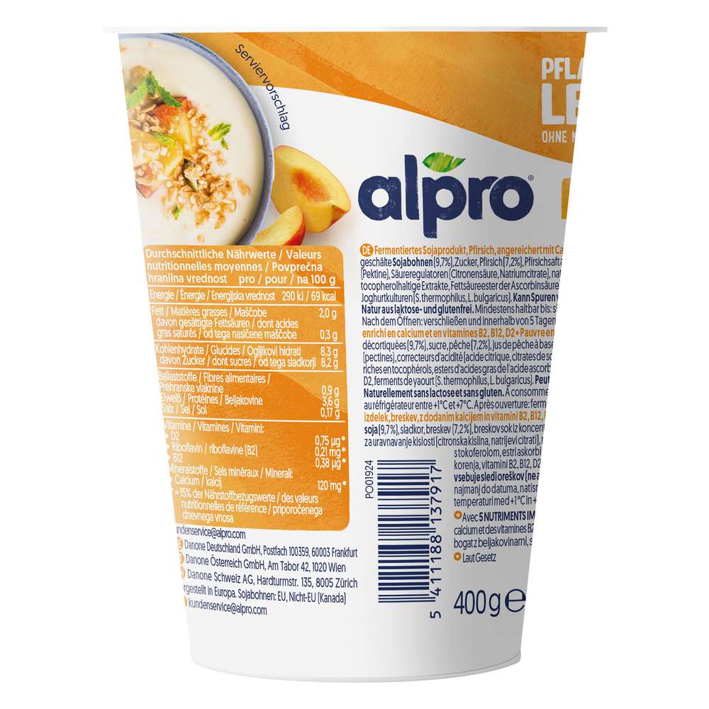 Produktabbildung Alpro Soya-Joghurtalternative, Pfirsich