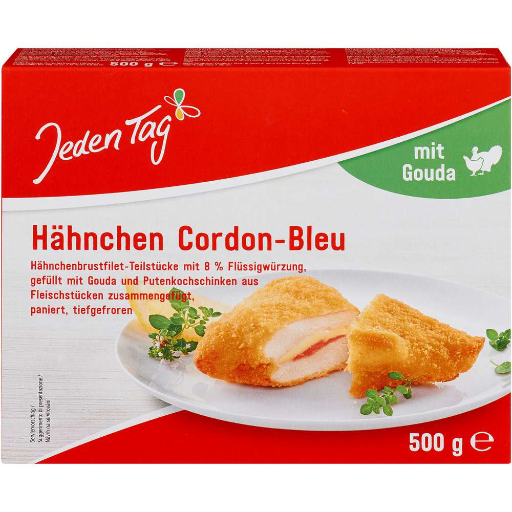 Produktabbildung Jeden Tag Hähnchen Cordon Bleu, tiefgekühlt