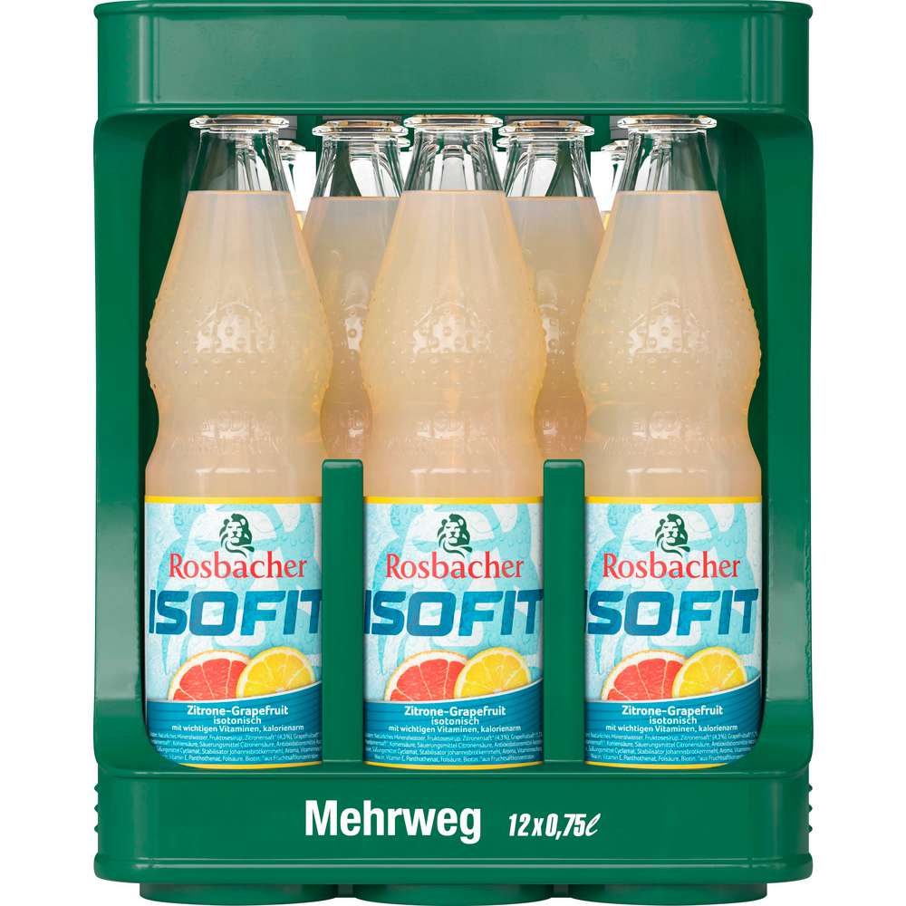 Produktabbildung Rosbacher Iso Fit, Grapefruit (12x 0,750 Liter)