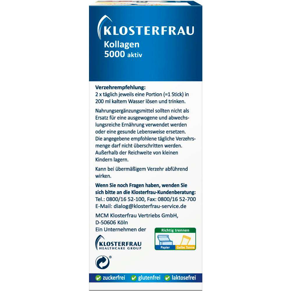 Produktabbildung Klosterfrau Kollagen 5000 aktiv Sticks