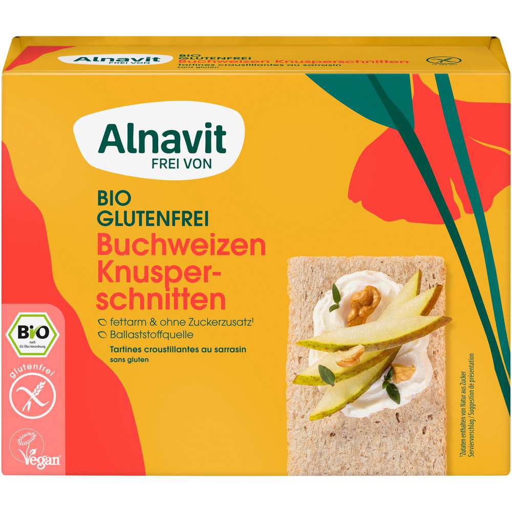 Produktabbildung Alnavit Bio Buchweizen Knusperschnitten, glutenfrei