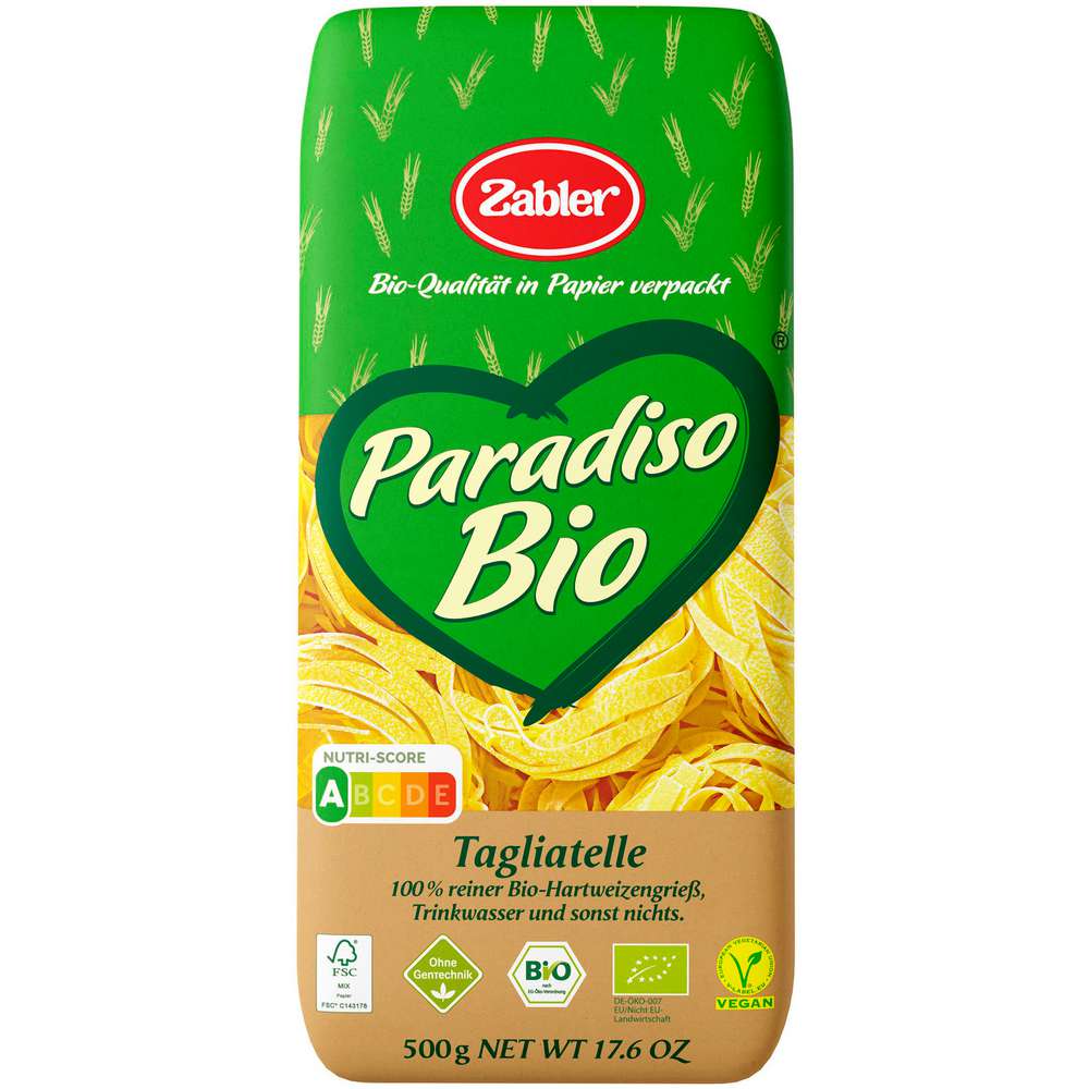 Produktabbildung Zabler Bio Nudeln Paradiso Bio, Tagliatelle