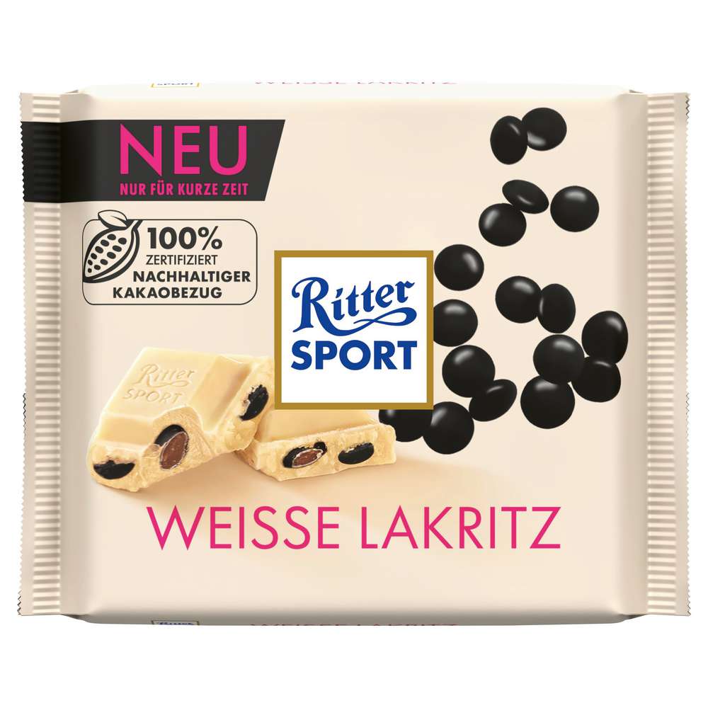 Produktabbildung Ritter Sport Tafelschokolade, Weisse Lakriz