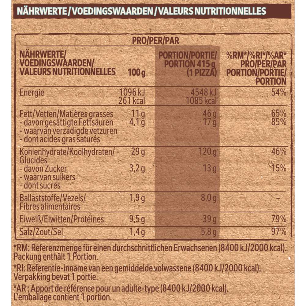 Produktabbildung Wagner Big City Pizza Budapest, Salami, tiefgekühlt