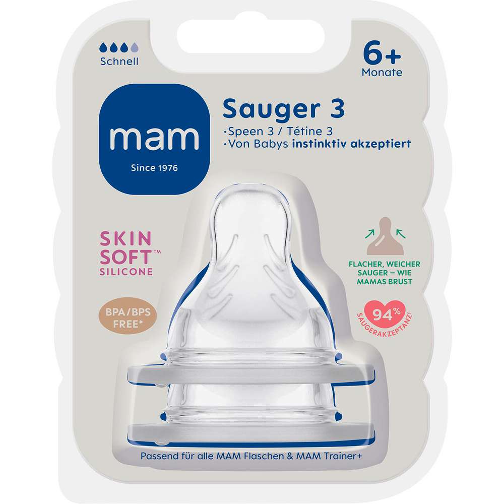 Produktabbildung MAM Baby-Trinksauger Skin Soft, Größe 3