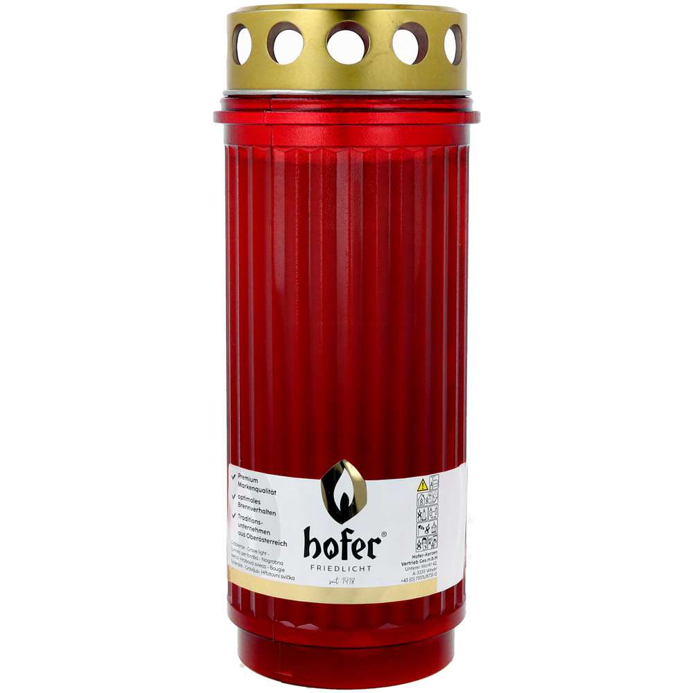 Produktabbildung Hofer Kerzen Dauerbrenner Elegance, rot