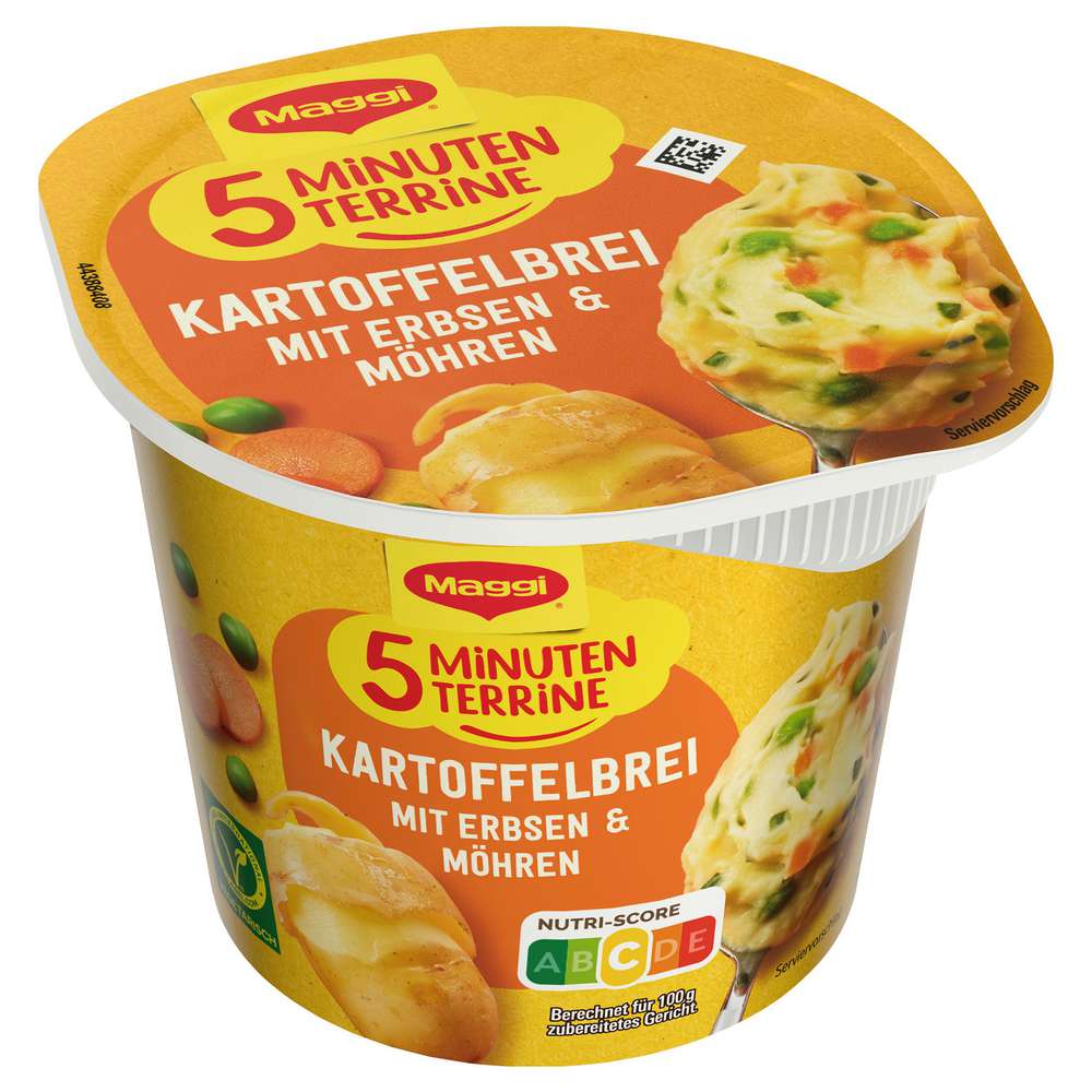Produktabbildung Maggi 5 Minuten Terrine, Kartoffelbrei mit Erbsen & Möhren