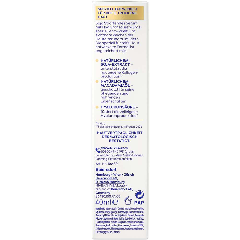 Produktabbildung Nivea Straffendes Serum Vital Soja