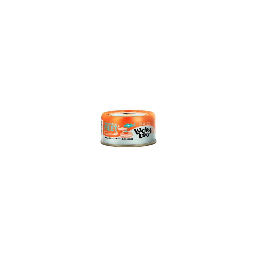 Produktabbildung Lucky Lou Katzen-Nassfutter, Thunfischfilet mit Lachs