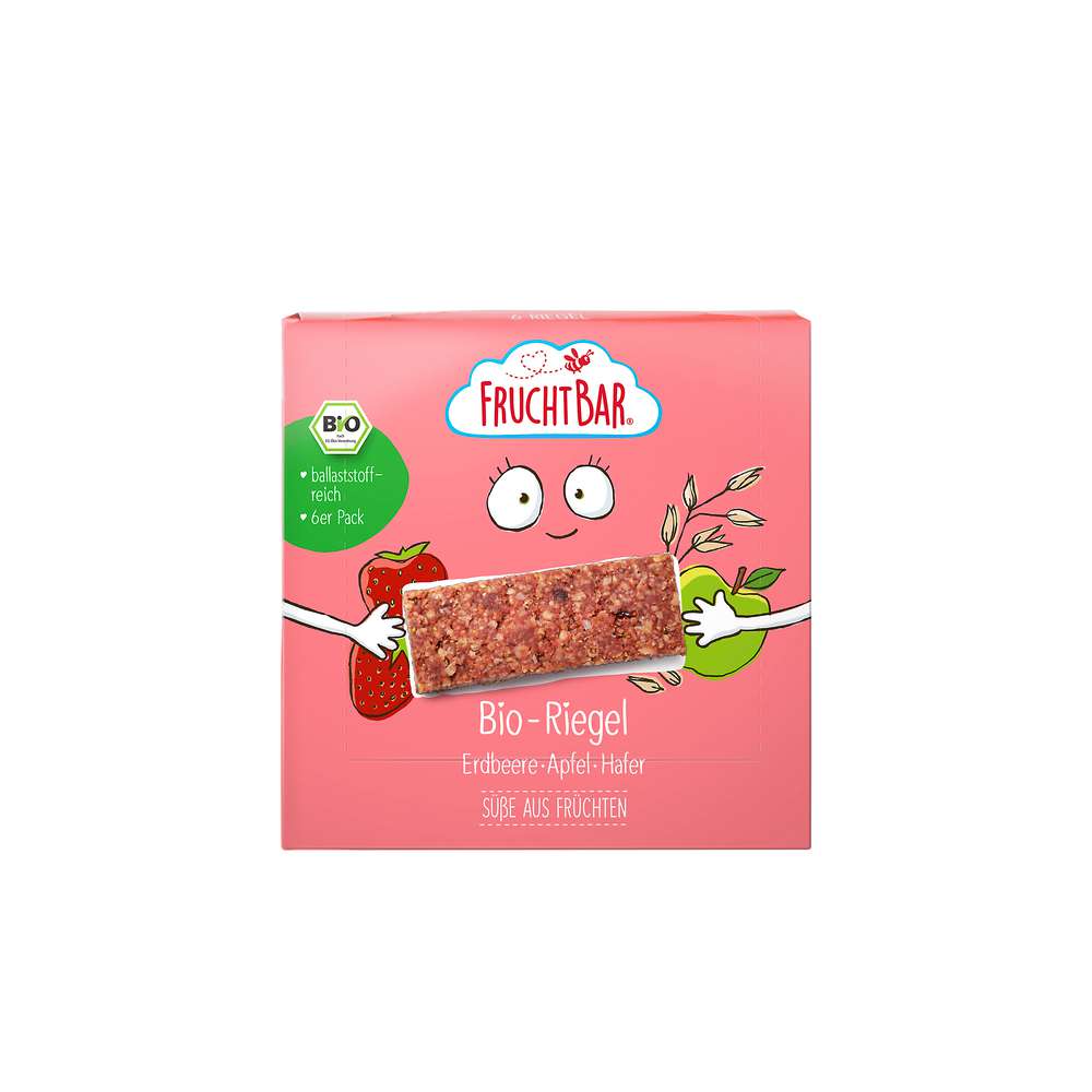 Produktabbildung Fruchtbar Bio-Riegel, Erdbeere-Apfel-Hafer