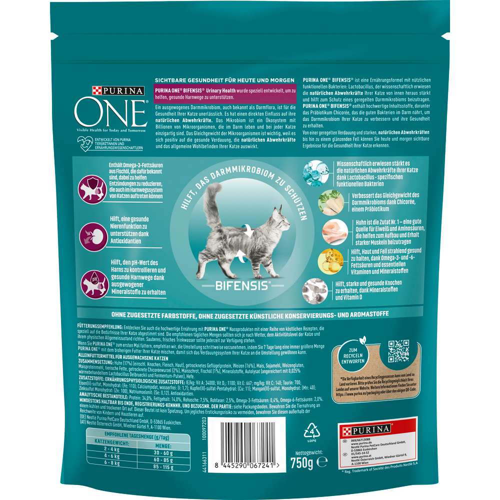 Produktabbildung Purina Katzen-Trockenfutter One, Urinary Care Huhn