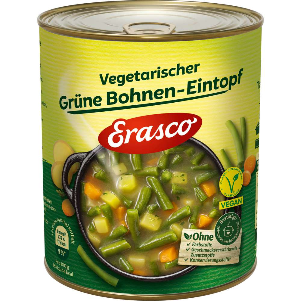 Produktabbildung Erasco Vegetarischer Grüne Bohnen-Eintopf