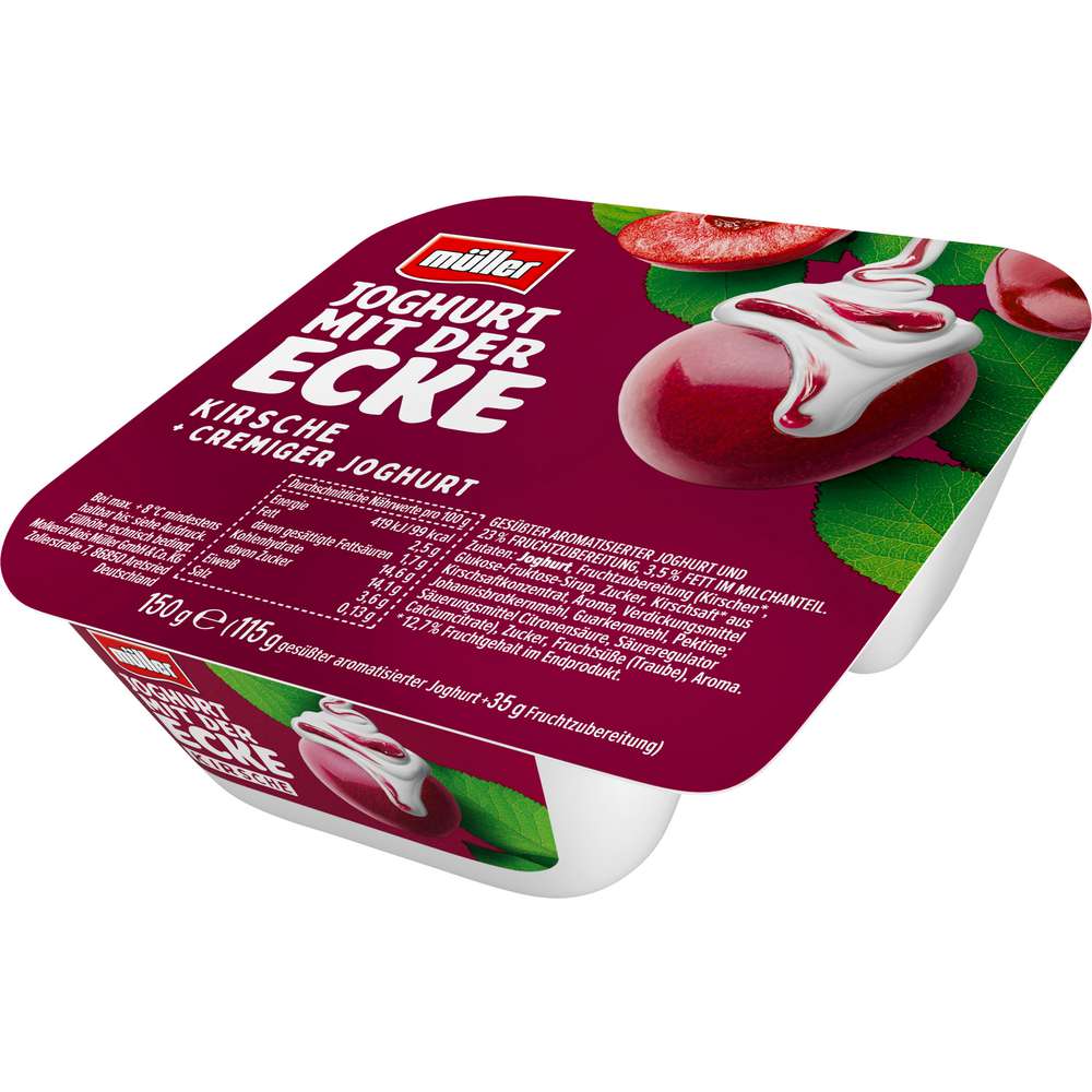 Produktabbildung Müller Joghurt mit der Ecke, Kirsche