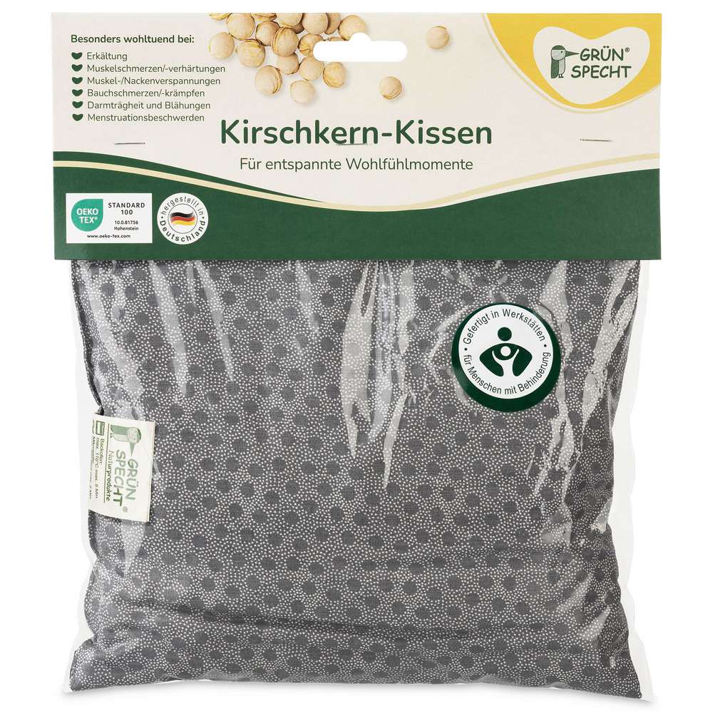 Produktabbildung Grünspecht Kirschkernkissen, grau
