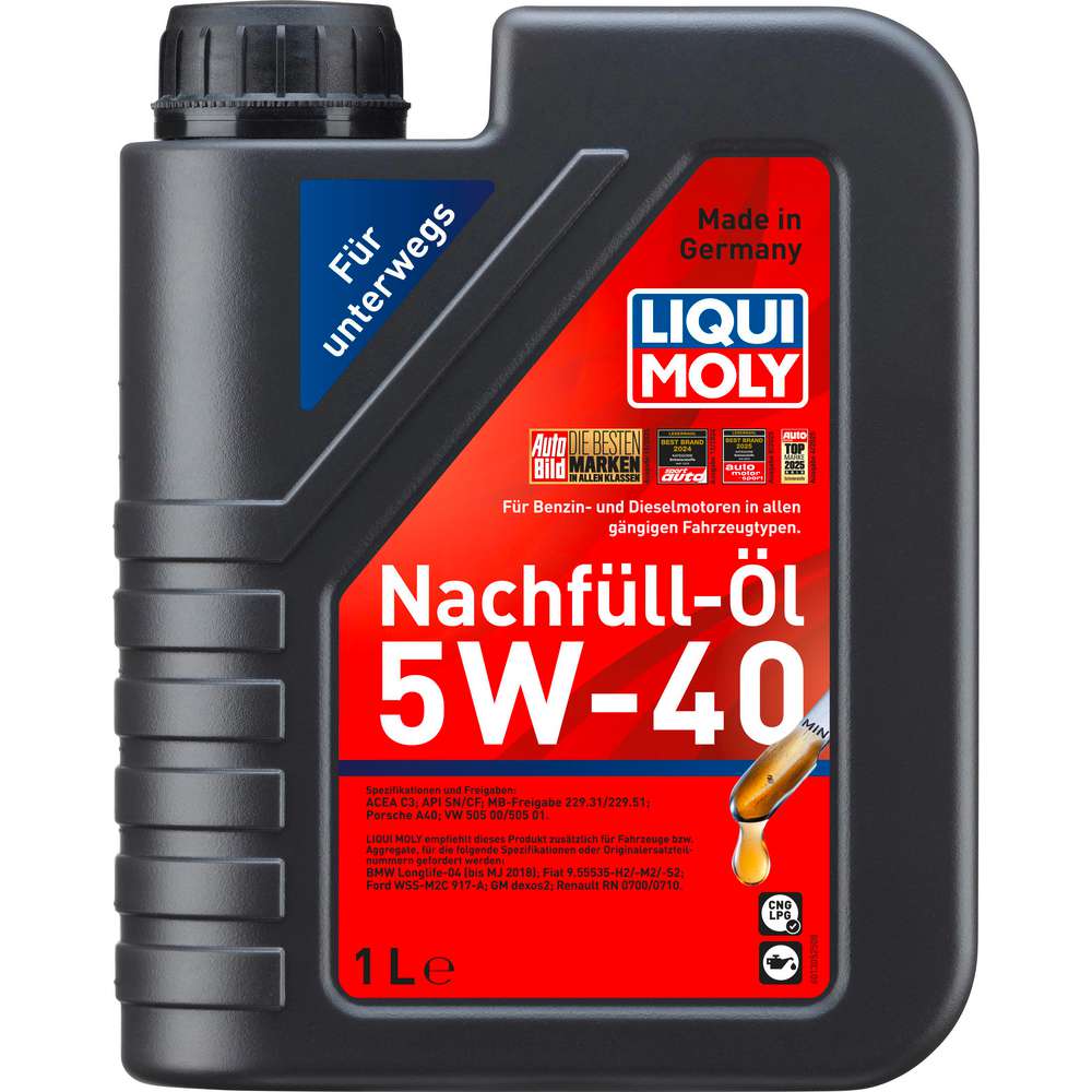 Produktabbildung Liqui Moly Nachfüll-Öl 5W-40, 1 Liter