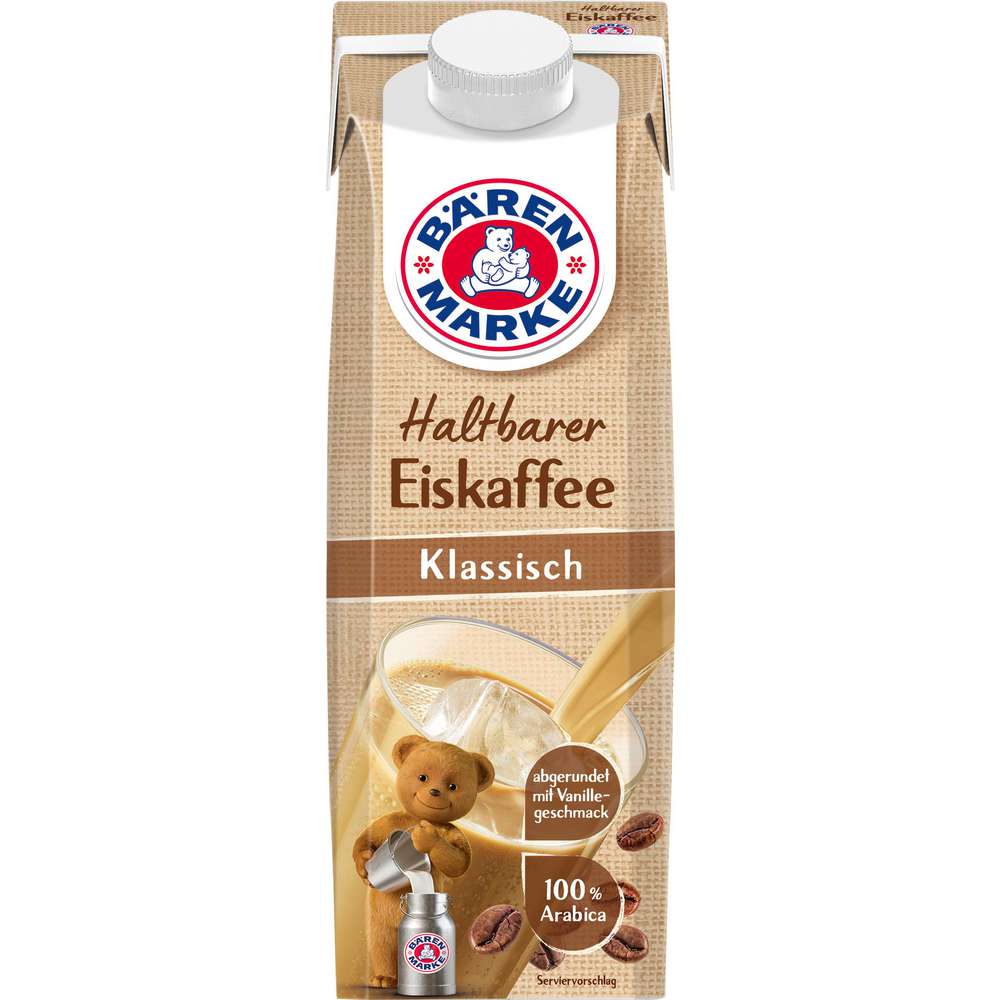 Produktabbildung Bärenmarke Eiskaffee, klassisch abgerundet mit Vanillegeschmack